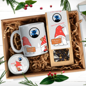 Zestaw świąteczny z logo firmy – personalizowany prezent