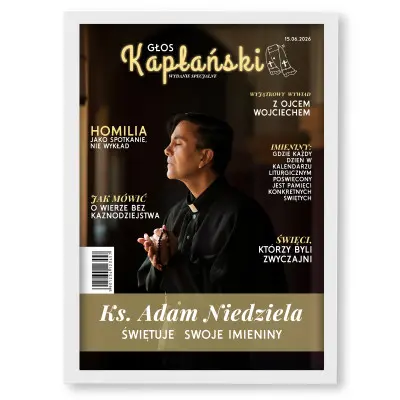Personalizowany plakat „Głos Kapłański” ze zdjęciem – elegancki prezent religijny