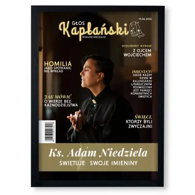 Personalizowany plakat „Głos Kapłański” ze zdjęciem – elegancki prezent religijny