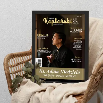 Personalizowany plakat „Głos Kapłański” ze zdjęciem – elegancki prezent religijny