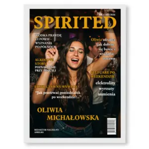 Personalizowany plakat „Spirited – Imprezowa” ze zdjęciem – idealny prezent dla duszy towarzystwa