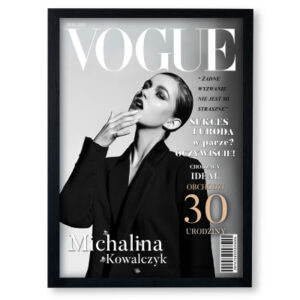Personalizowany plakat „VOGUE” z Twoim zdjęciem – wyjątkowa okładka magazynu, wysoka jakość, format A3