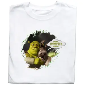 Koszulka z Nadrukiem Shrek | Zainwestuj w Tic-taki – Śmieszny Mem