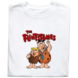 Koszulka z Nadrukiem Flintstonowie | Fredi i Barney – Kultowa Bajka