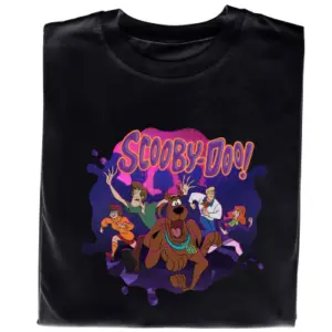 Koszulka z Nadrukiem Scooby-Doo | Kudłaty, Daphne, Fred i Velma – Bajka Cartoon