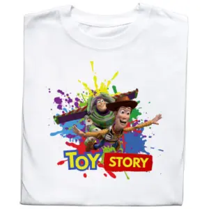 Koszulka z Nadrukiem Toy Story | Buzz Astral i Woody – Bajka Cartoon