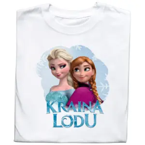 Koszulka z Nadrukiem Kraina Lodu | Elsa i Anna