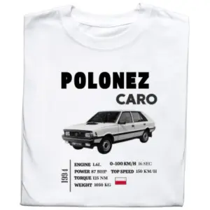 Koszulka z Nadrukiem Polonez Caro | Samochód i Motoryzacyjne Hobby