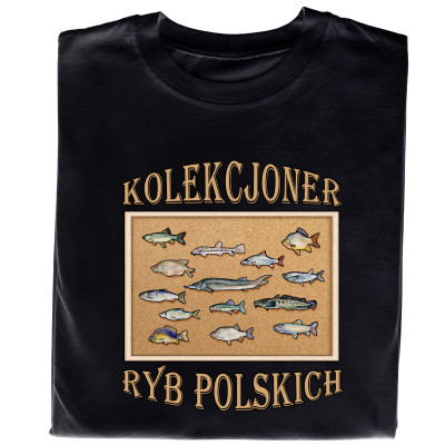 Koszulka z Nadrukiem | Kolekcjoner Ryb Polskich – Wędkarstwo i Hobby Wędkarza