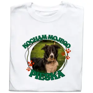 Koszulka z Nadrukiem Mój Obrońca | Personalizowane Zdjęcie Twojego Psa