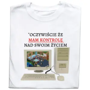 Koszulka z Nadrukiem Sims | Mem „Mam Kontrolę Nad Swoim Życiem” – Gra