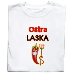 Koszulka z Nadrukiem „Ostra Laska” – Śmieszny Prezent na Walentynki i Urodziny