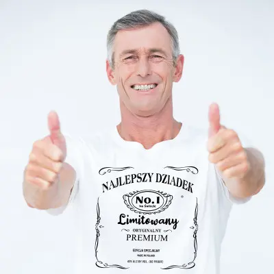 Koszulka z Nadrukiem „Dla Najlepszego Dziadka – Whiskey” – Śmieszny Prezent