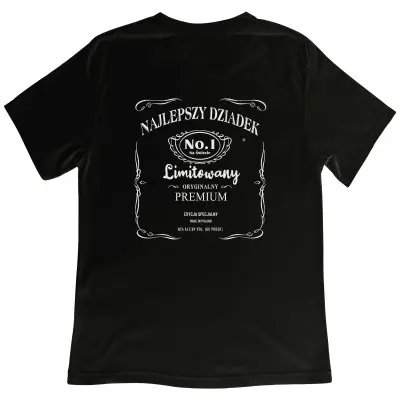 Koszulka z Nadrukiem „Dla Najlepszego Dziadka – Whiskey” – Śmieszny Prezent