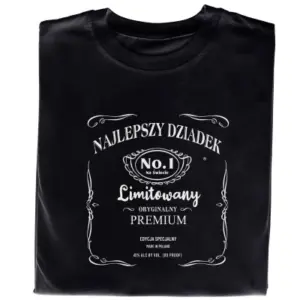 Koszulka z Nadrukiem „Dla Najlepszego Dziadka – Whiskey” – Śmieszny Prezent