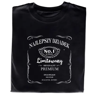 Koszulka z Nadrukiem „Dla Najlepszego Dziadka – Whiskey” – Śmieszny Prezent