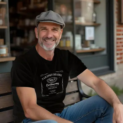 Koszulka z Nadrukiem „Dla Najlepszego Dziadka – Whiskey” – Śmieszny Prezent