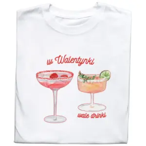 Koszulka z Nadrukiem „Wale Drinki” – Śmieszny Prezent