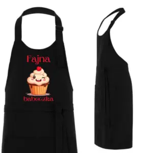 Fartuch kuchenny „FAJNA BABECZKA” – śmieszny fartuch z nadrukiem