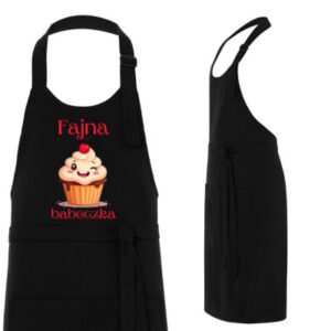 Fartuch kuchenny „FAJNA BABECZKA” – śmieszny fartuch z nadrukiem