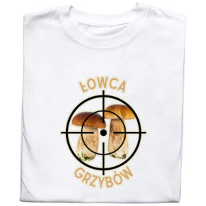 Koszulka z nadrukiem „Łowca Grzybów” – śmieszny prezent dla grzybiarza