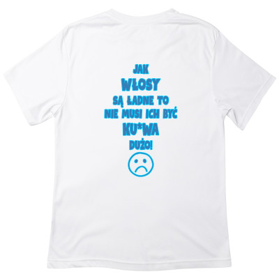 Koszulka z nadrukiem – śmieszny prezent dla łysego lub z zakolami