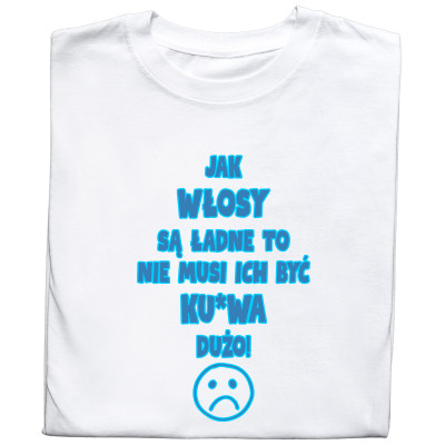 Koszulka z nadrukiem – śmieszny prezent dla łysego lub z zakolami