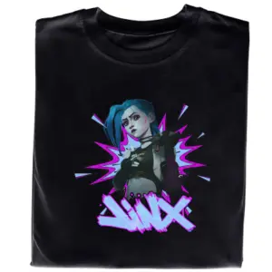 Koszulka z nadrukiem Jinx – prezent dla fana Arcane i League of Legends