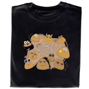 Koszulka z nadrukiem Pou – prezent dla fana gier