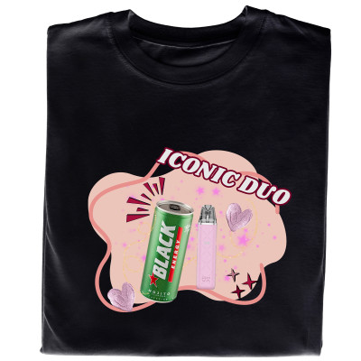 Koszulka z nadrukiem Iconic Duo – prezent dla fana energetyka