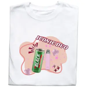 Koszulka z nadrukiem Iconic Duo – prezent dla fana energetyka