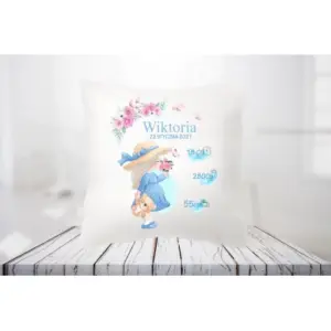 Poduszka z metryczką dla dziewczynki