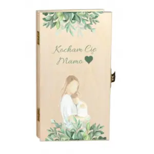 Drewniane pudełko na czekoladę lub drobiazgi