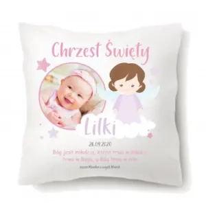 Foto poduszka z Twoim zdjęciem na chrzest, prezent
