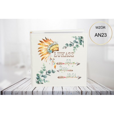 Album ze zdjęciem na urodziny chrzest roczek