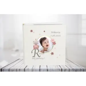 Album ze zdjęciem na urodziny chrzest roczek