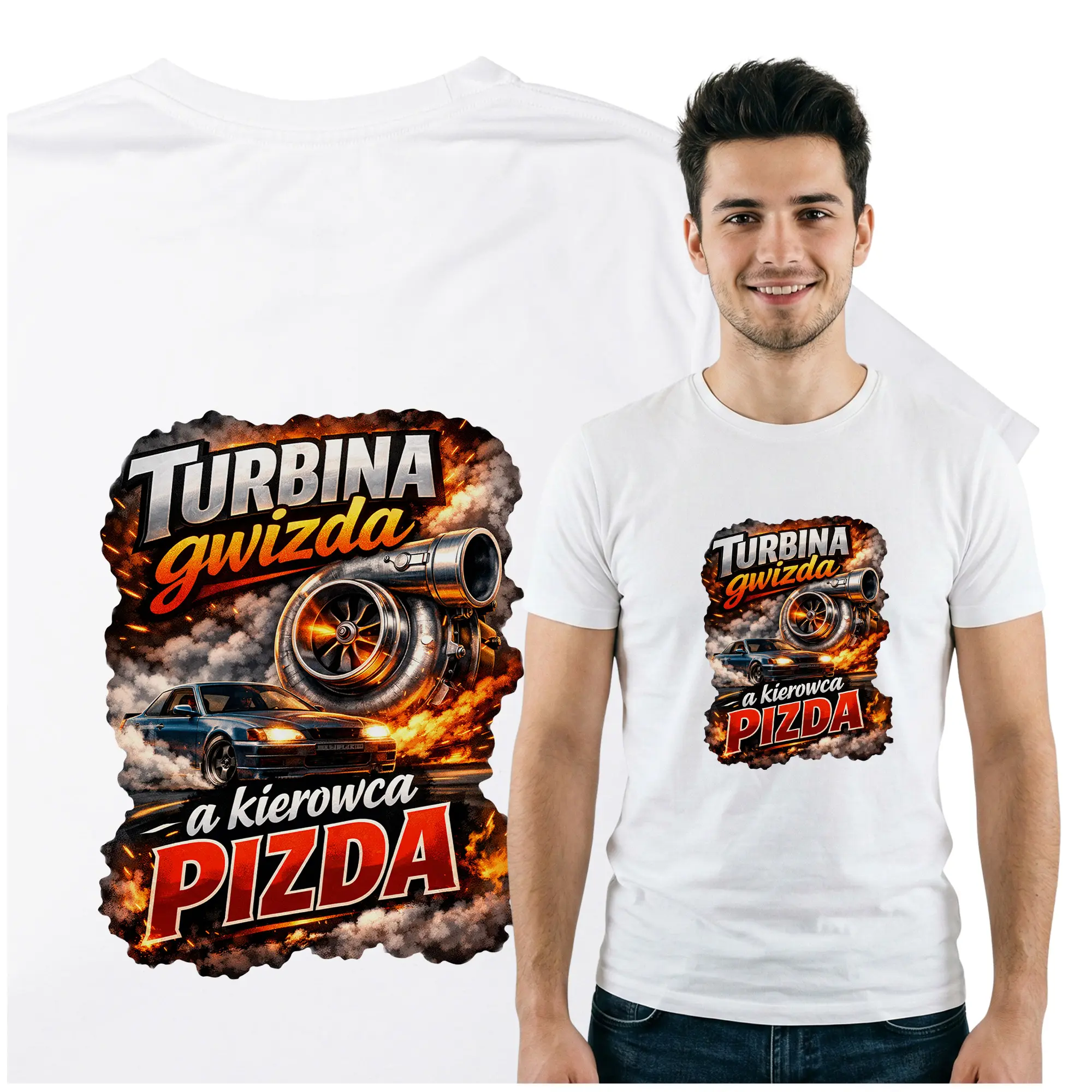 Koszulka Turbina Gwizda Kierowca – śmieszny prezent dla fana motoryzacji - obrazek 7