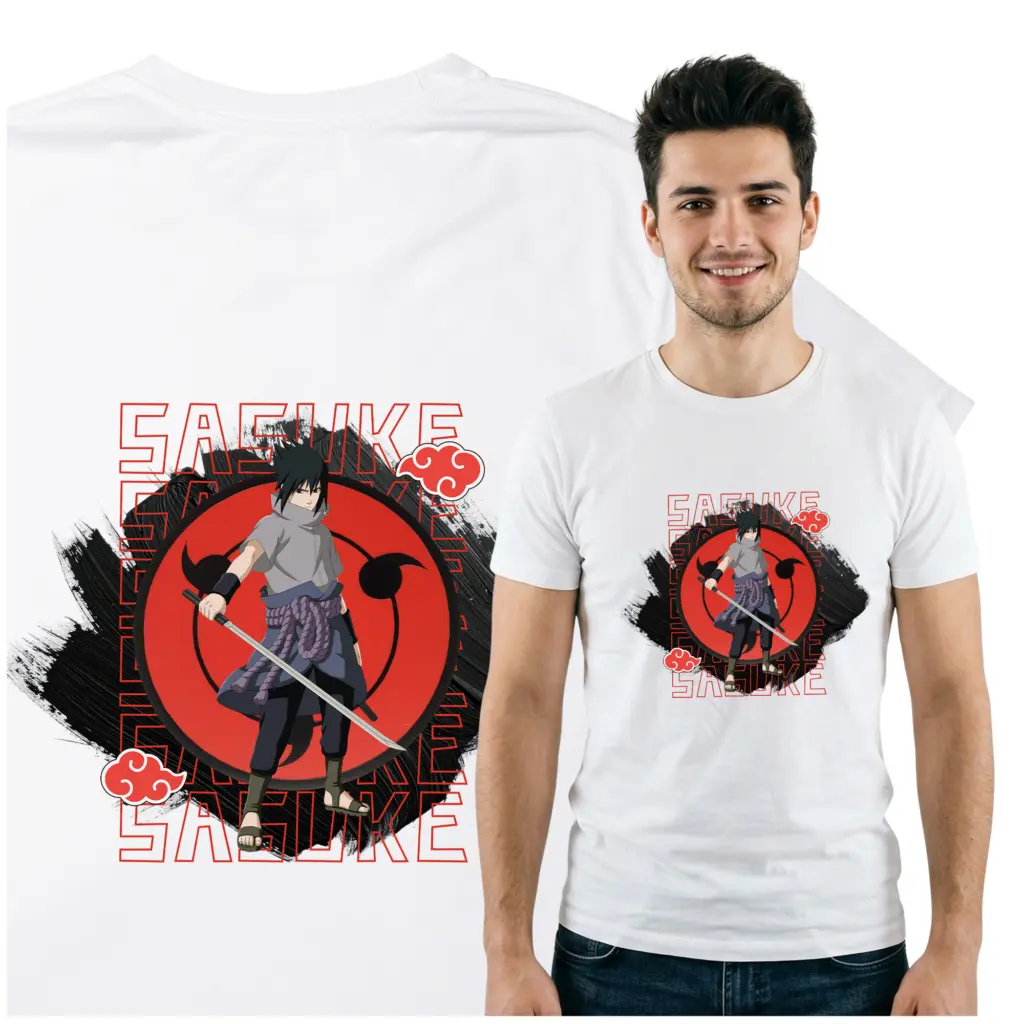 Koszulka z nadrukiem – Anime T-shirt, prezent dla fana Naruto