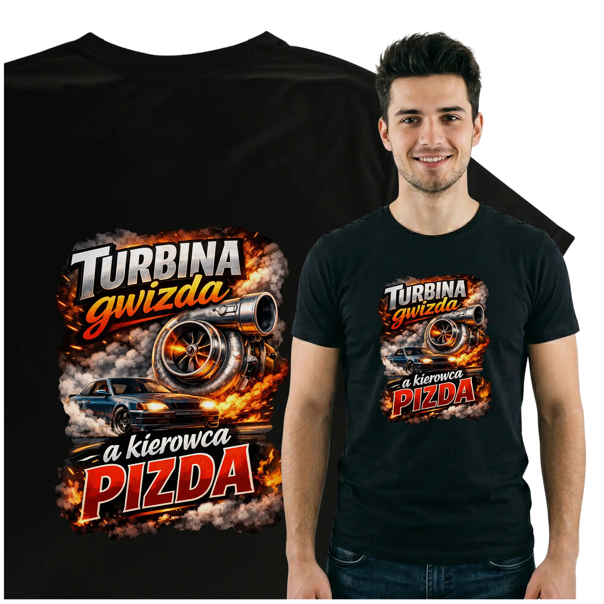 Koszulka Turbina Gwizda Kierowca – śmieszny prezent dla fana motoryzacji - obrazek 6