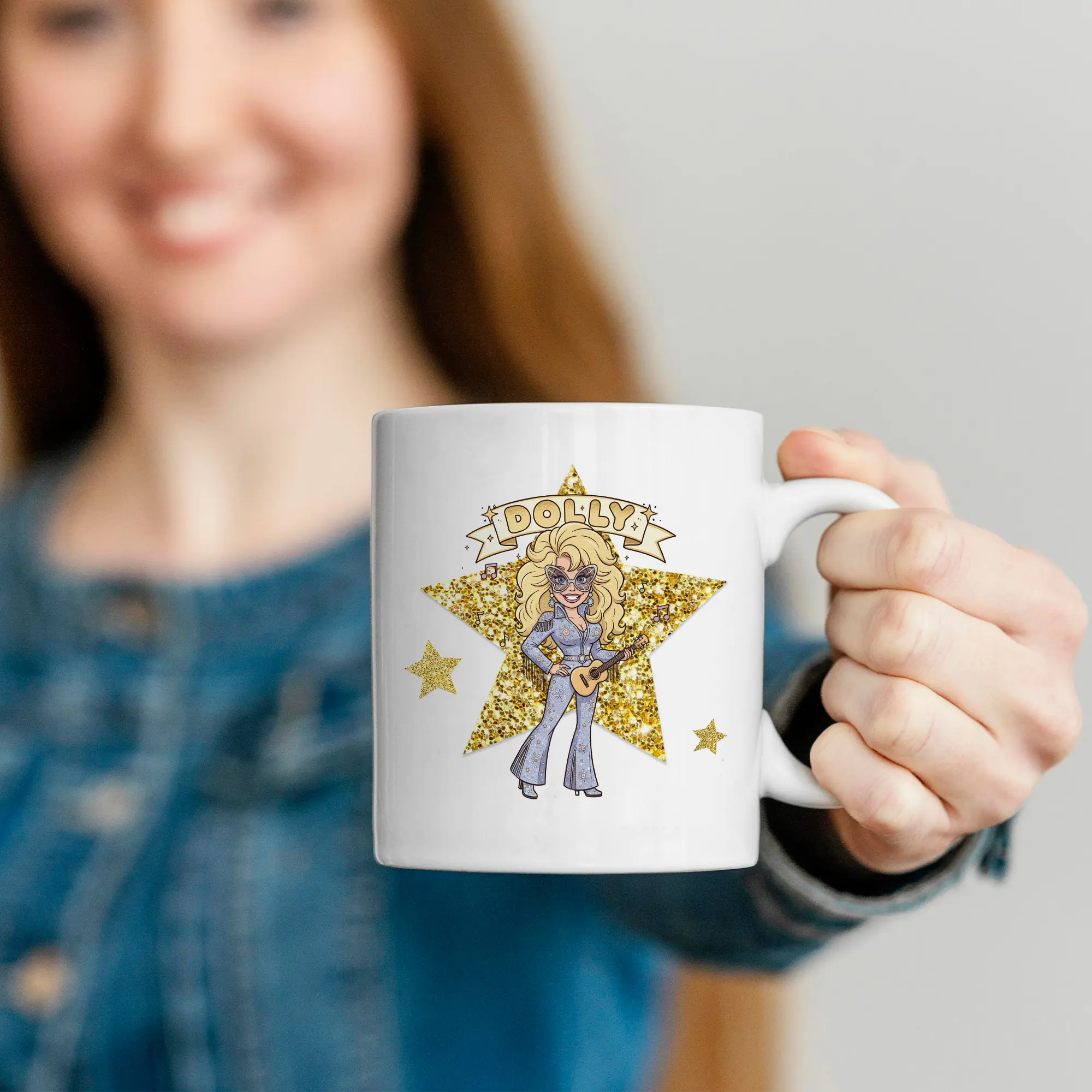 Kubek z Grafiką Dolly Parton – prezent dla fana muzyki country - obrazek 5