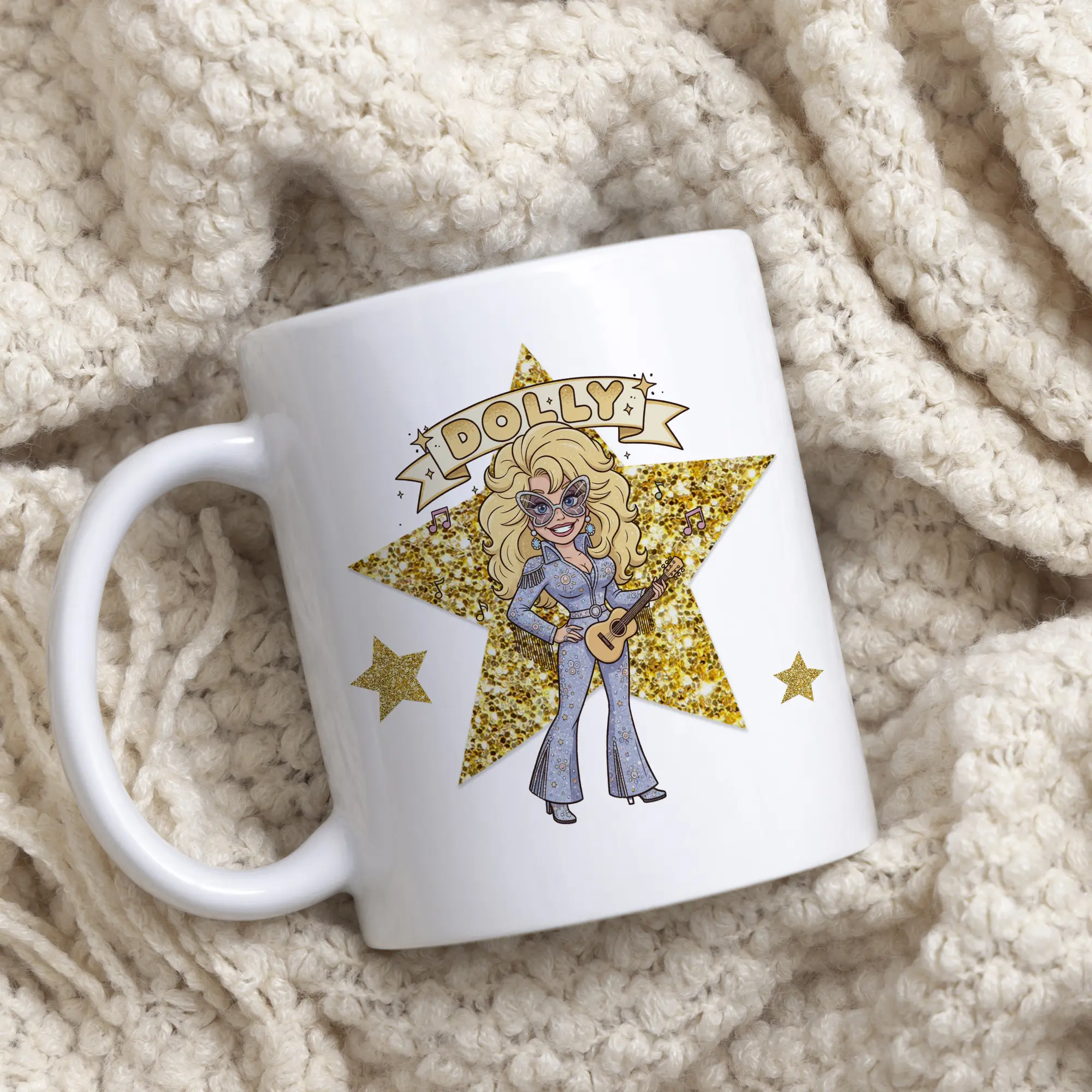 Kubek z Grafiką Dolly Parton – prezent dla fana muzyki country - obrazek 4