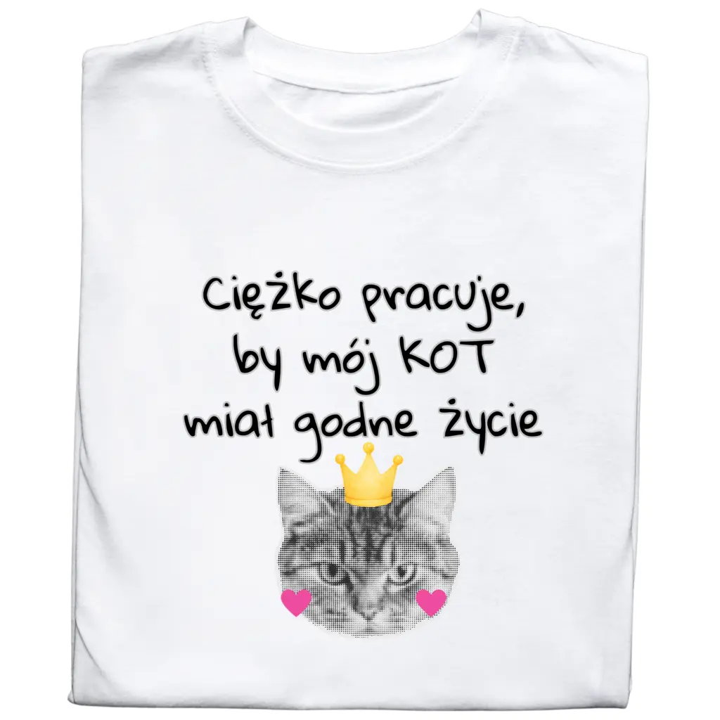 Koszulka z Nadrukiem Kot – śmieszny t-shirt Kociara / Kociarz, prezent dla miłośnika kotów