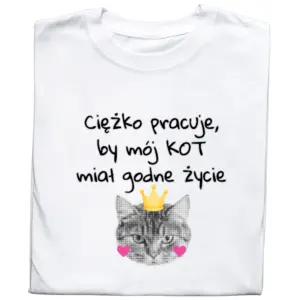 Koszulka z Nadrukiem Kot – śmieszny t-shirt Kociara / Kociarz, prezent dla miłośnika kotów
