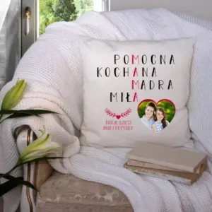 Poduszka ze zdjęciem prezent Dzień Mamy Matki