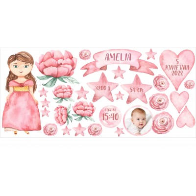 Metryczka naklejki na ścianę