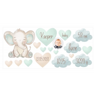 Metryczka naklejki na ścianę