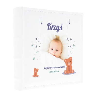 Album dla chłopca "moje pierwsze urodzinki"