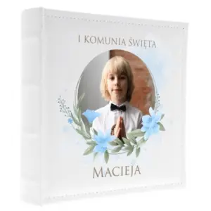Album ze zdjęciem na Pierwszą Komunię Świętą dla chłopaka