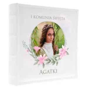 Album ze zdjęciem na Pierwszą Komunię Świętą dla dziewczynki
