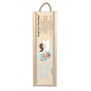 Podziękowanie dla Ojca Chrzestnego - skrzynka na wino